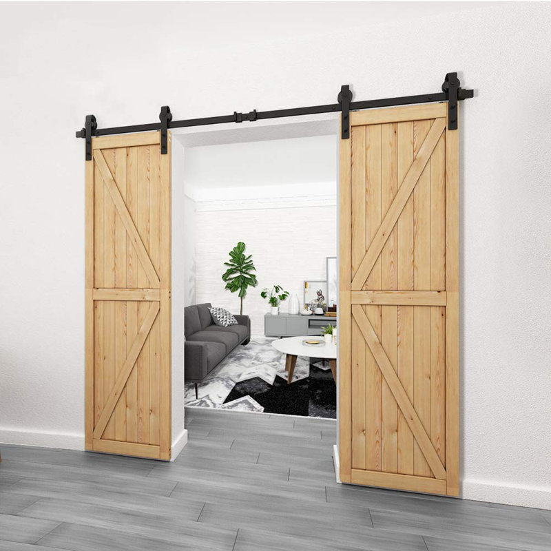 HomLux Ensemble de quincaillerie de porte de grange double standard et